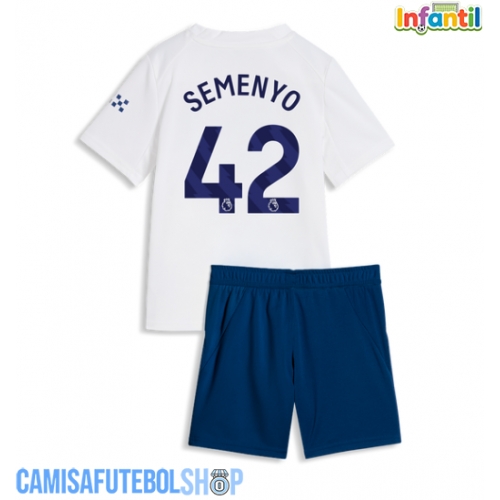 Camisa de time de futebol Manchester City Antoine Semenyo #42 Replicas 3º Equipamento Infantil 2026-27 Manga Curta (+ Calças curtas)